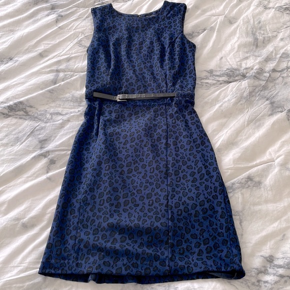 Dark blue leopard dress - Picture 1 of 5